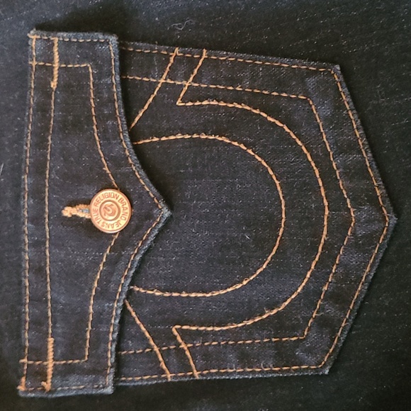 True Religion Joey Dark Wash Flare Cut Jeans - Picture 7 of 15
